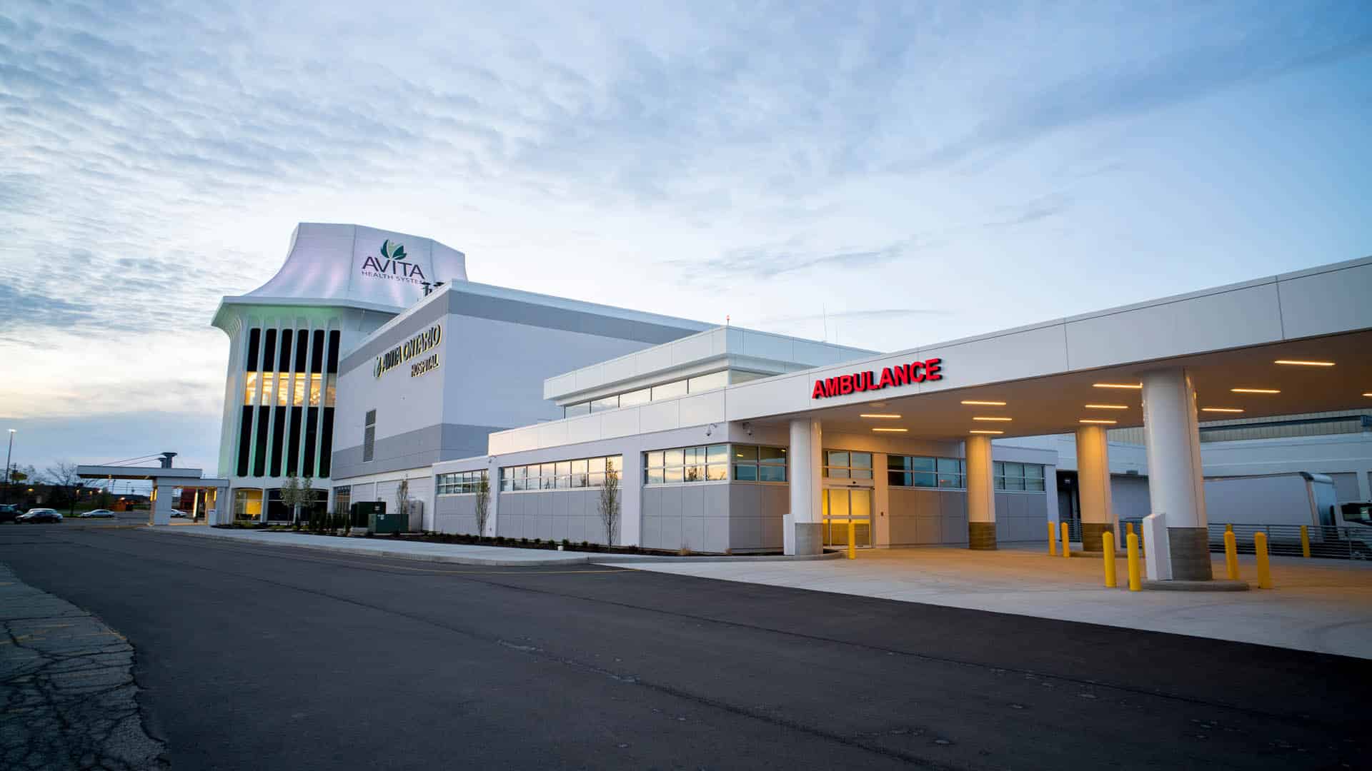 Ambulance bay at hospital