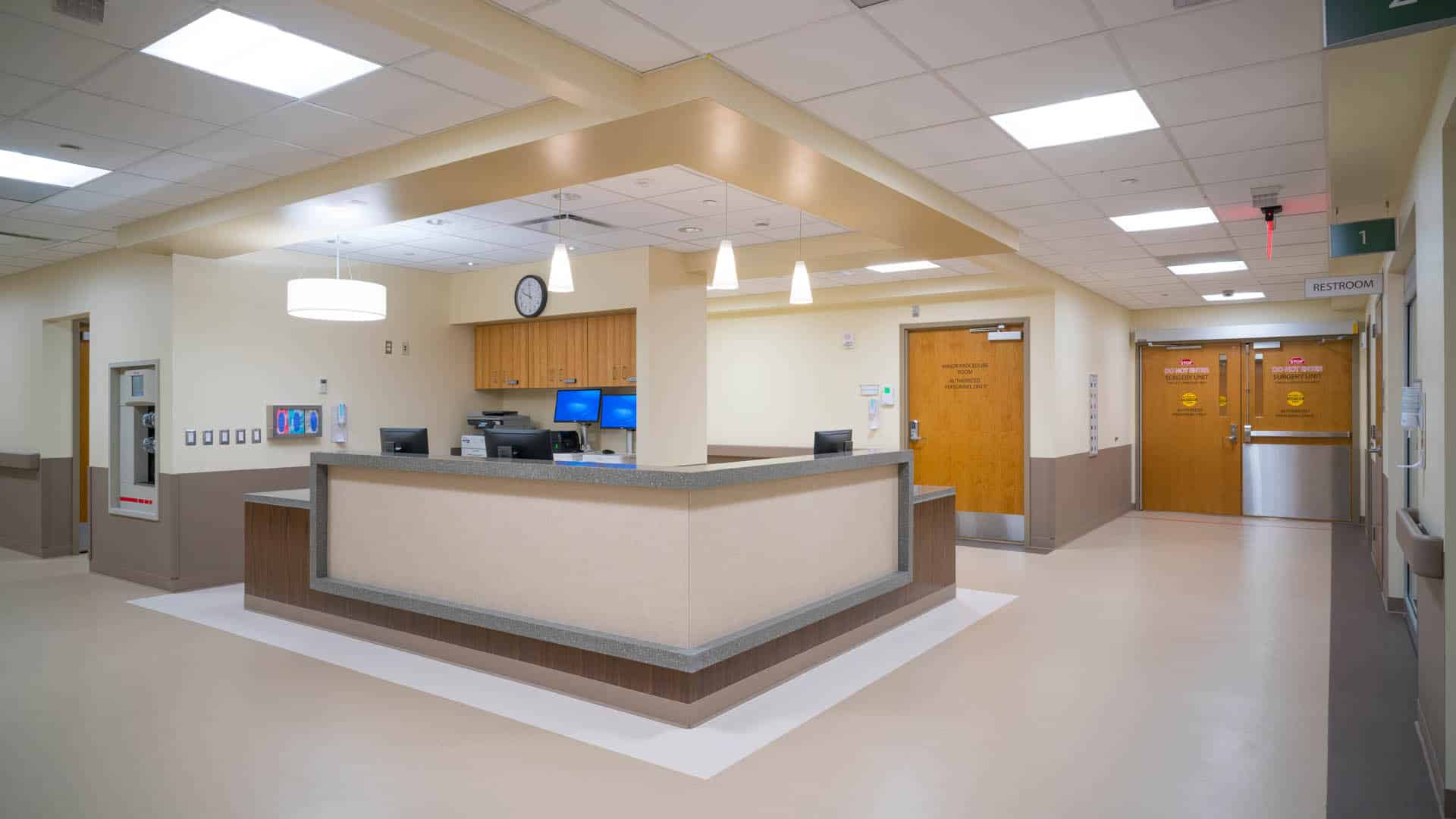 Nurse station in hallway